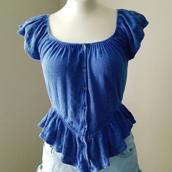 "Mint Julep Top"- in cobalt blue - Picture 3 of 8